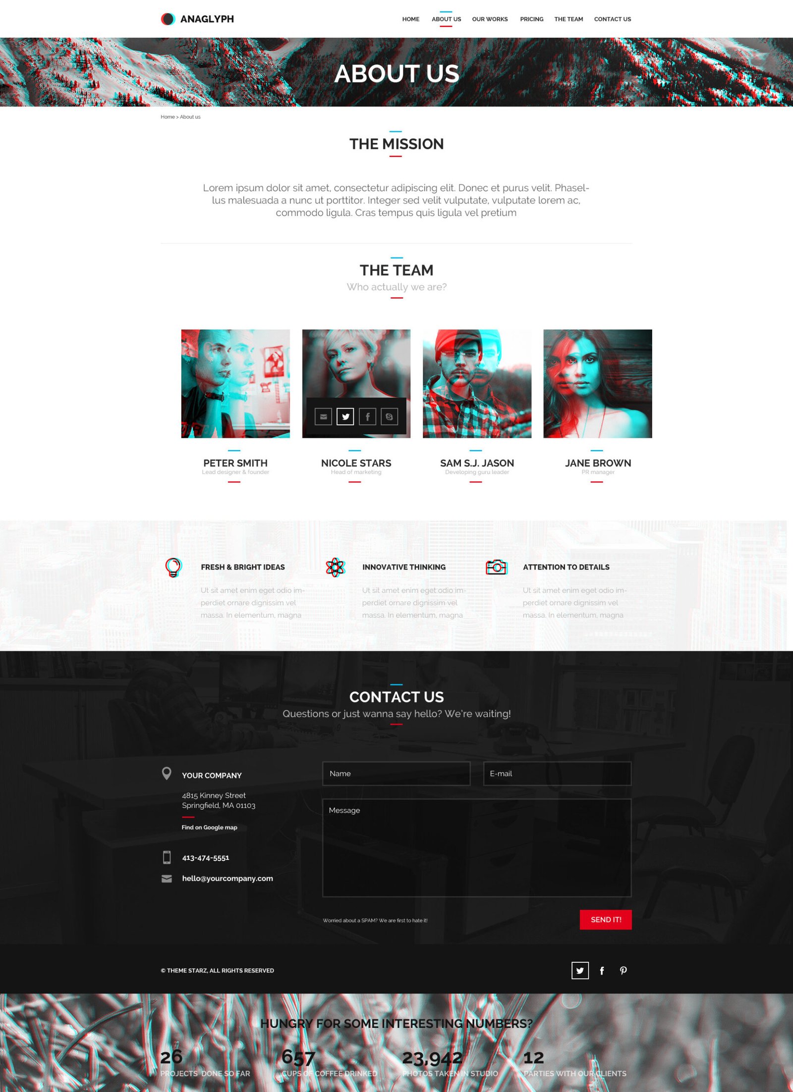 ANAGLYPH - One page / Multi Page WordPress Theme - Image 6