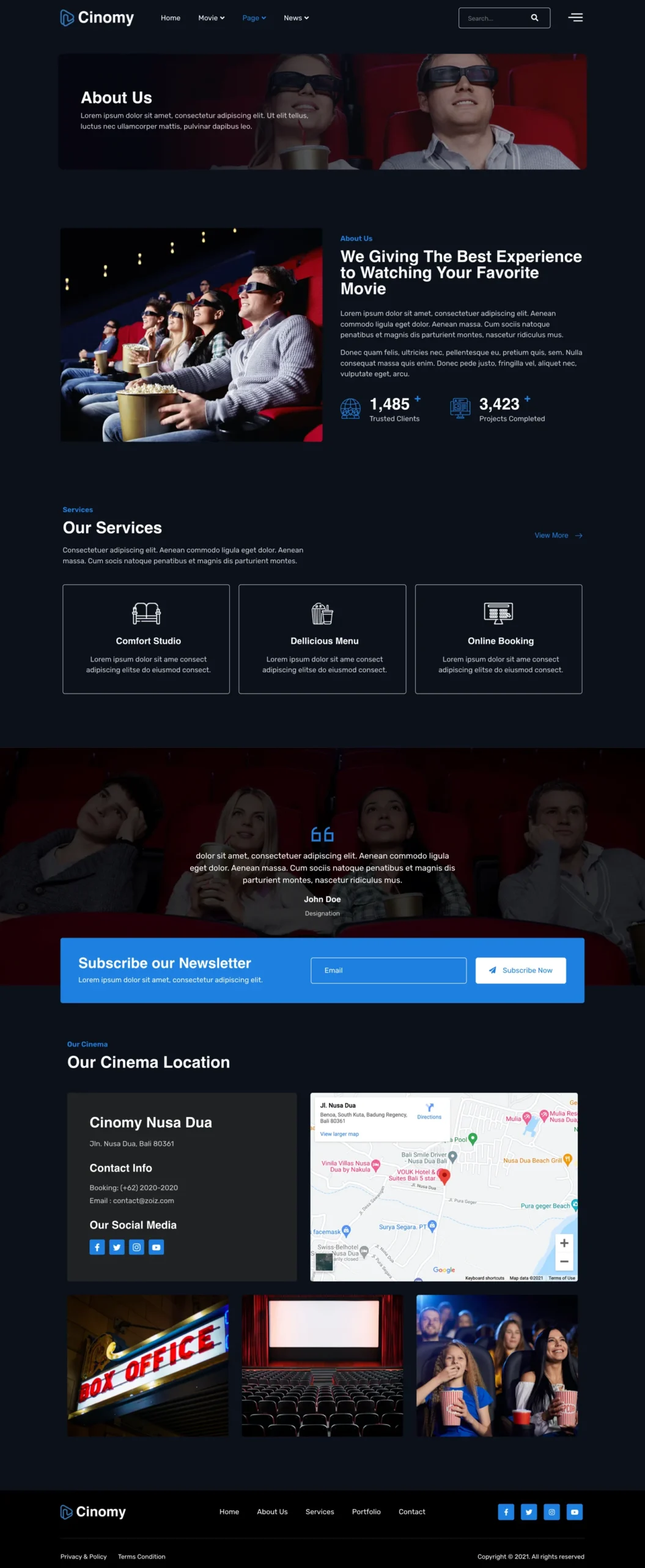 Cinomy – Movie TV & Streaming Services Elementor Template Kit - Image 3