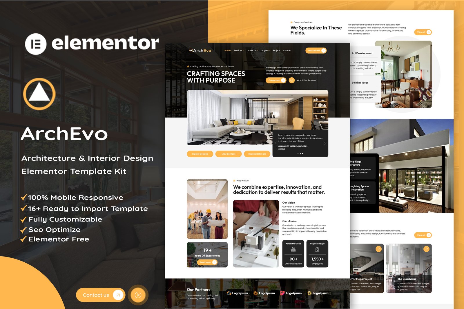 ArchEvo – Architecture and Interior Design Elementor Template Kit - Image 2