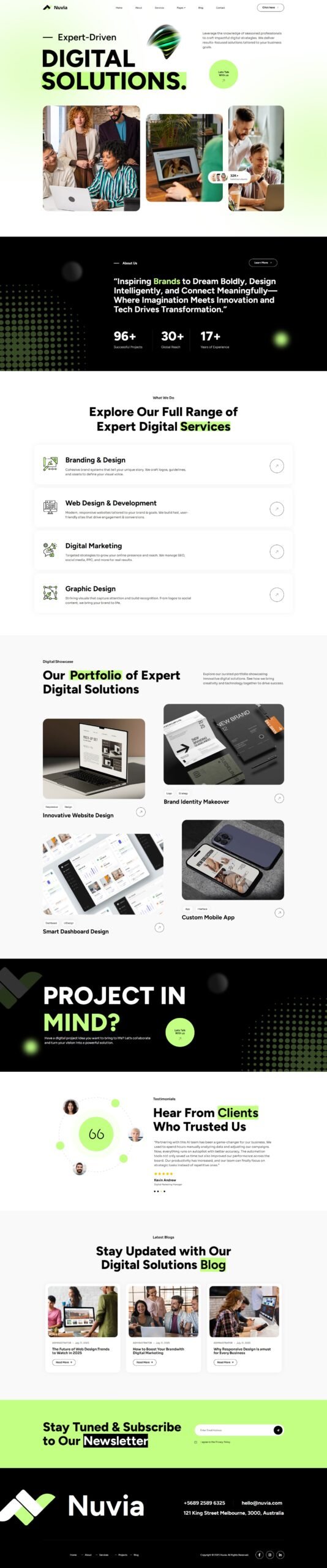Nuvia – Digital Agency Elementor Template Kit - Image 2