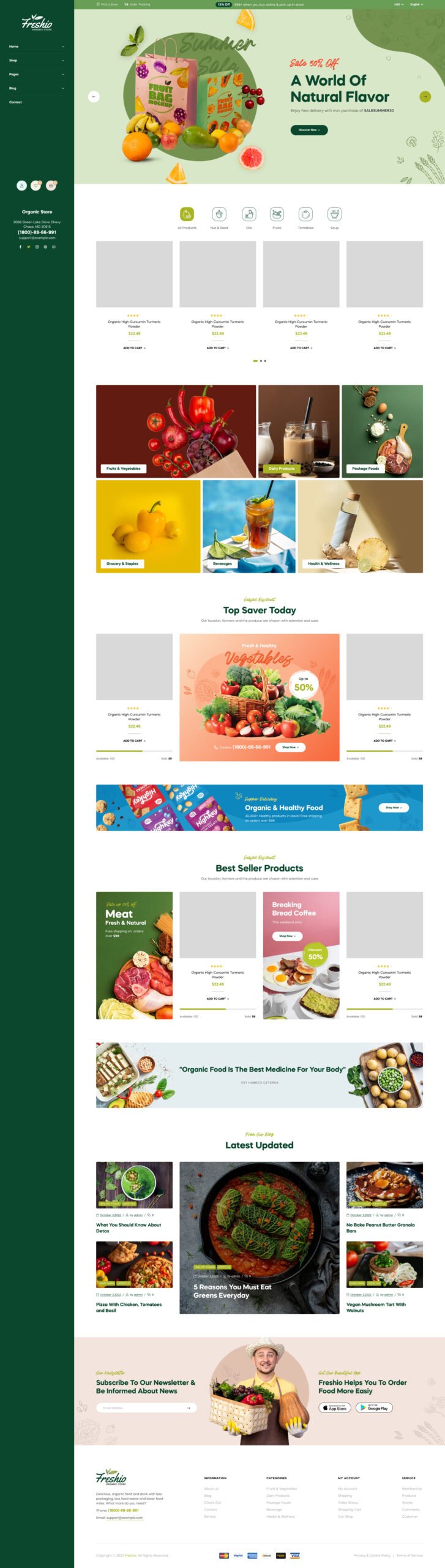 Freshio – Organic and Food Store WordPress Theme - Image 2