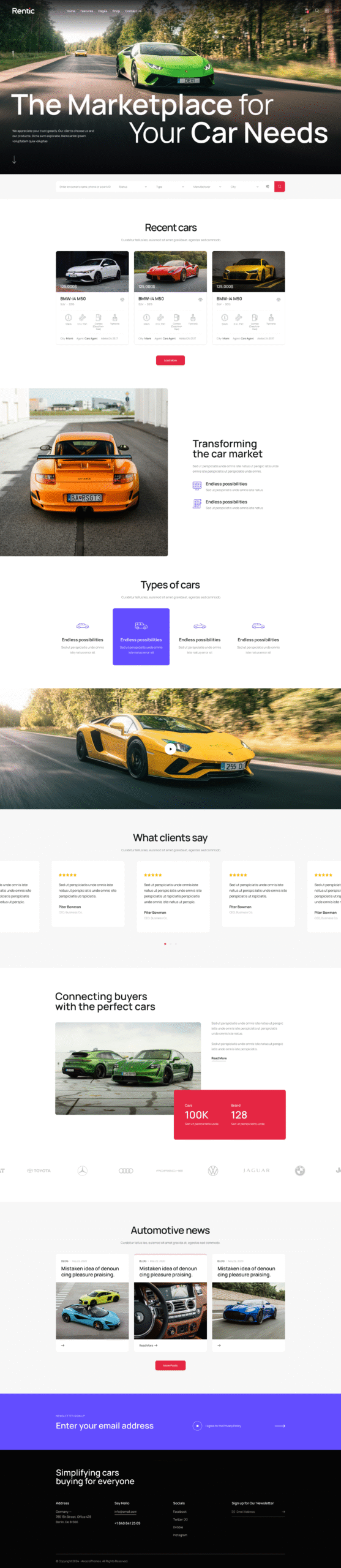 Rentic – Car Rental WordPress Theme - Image 4