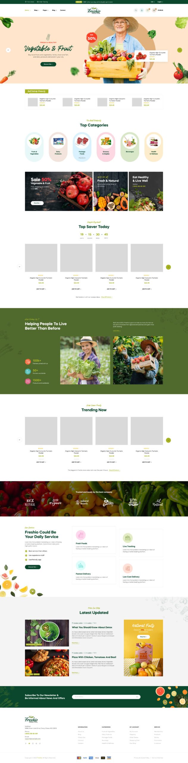 Freshio – Organic and Food Store WordPress Theme - Image 3