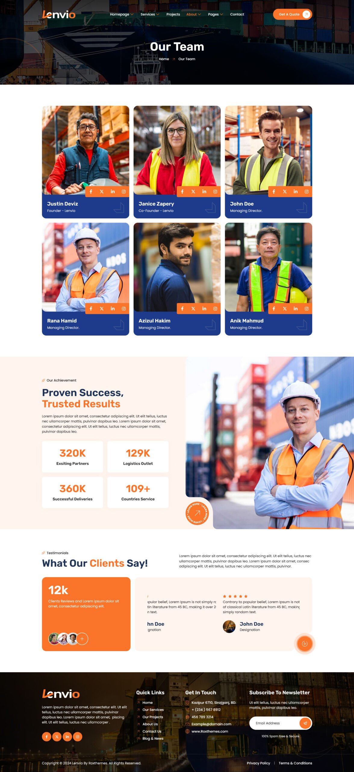 Lenvio – Logistics and Transport Service Elementor Template Kit - Image 9