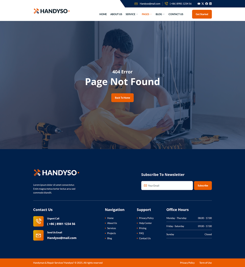 Handyso – Handyman and Repair Service Elementor Template Kit - Image 2