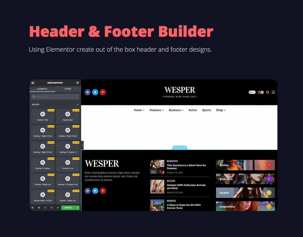 Wesper – WordPress Theme for Blogs and Magazines - Image 2