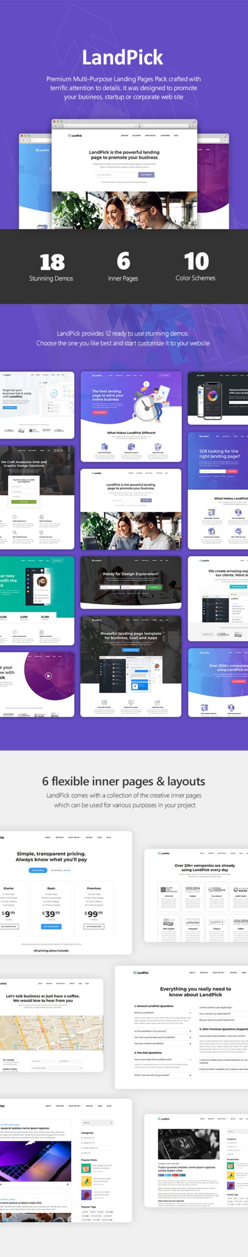 Landpick Multipurpose Landing Pages WordPress Theme - Image 4