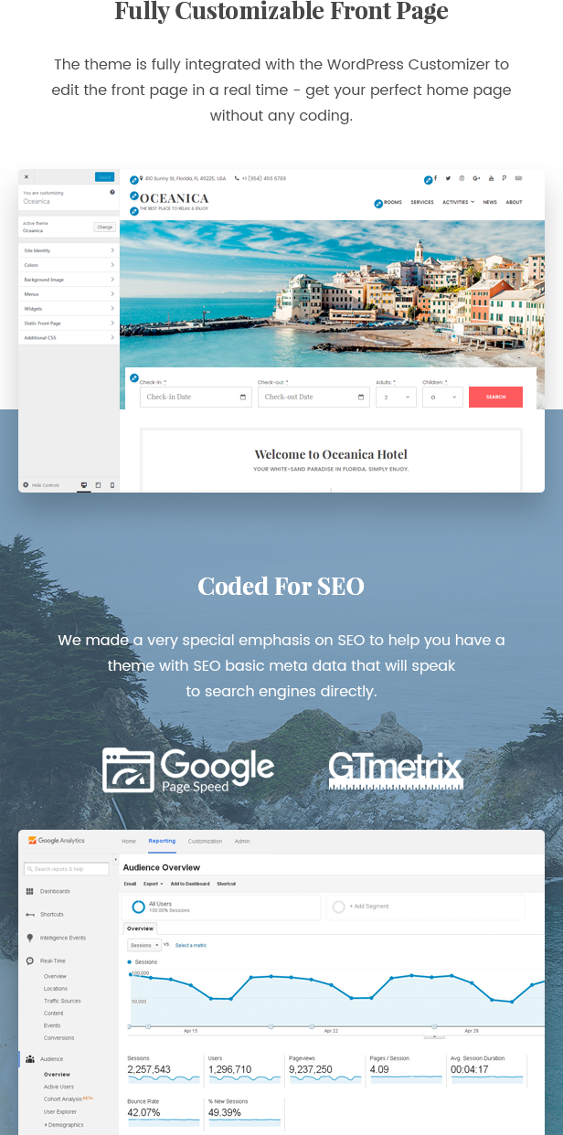 Oceanica – Hotel WordPress Theme - Image 3