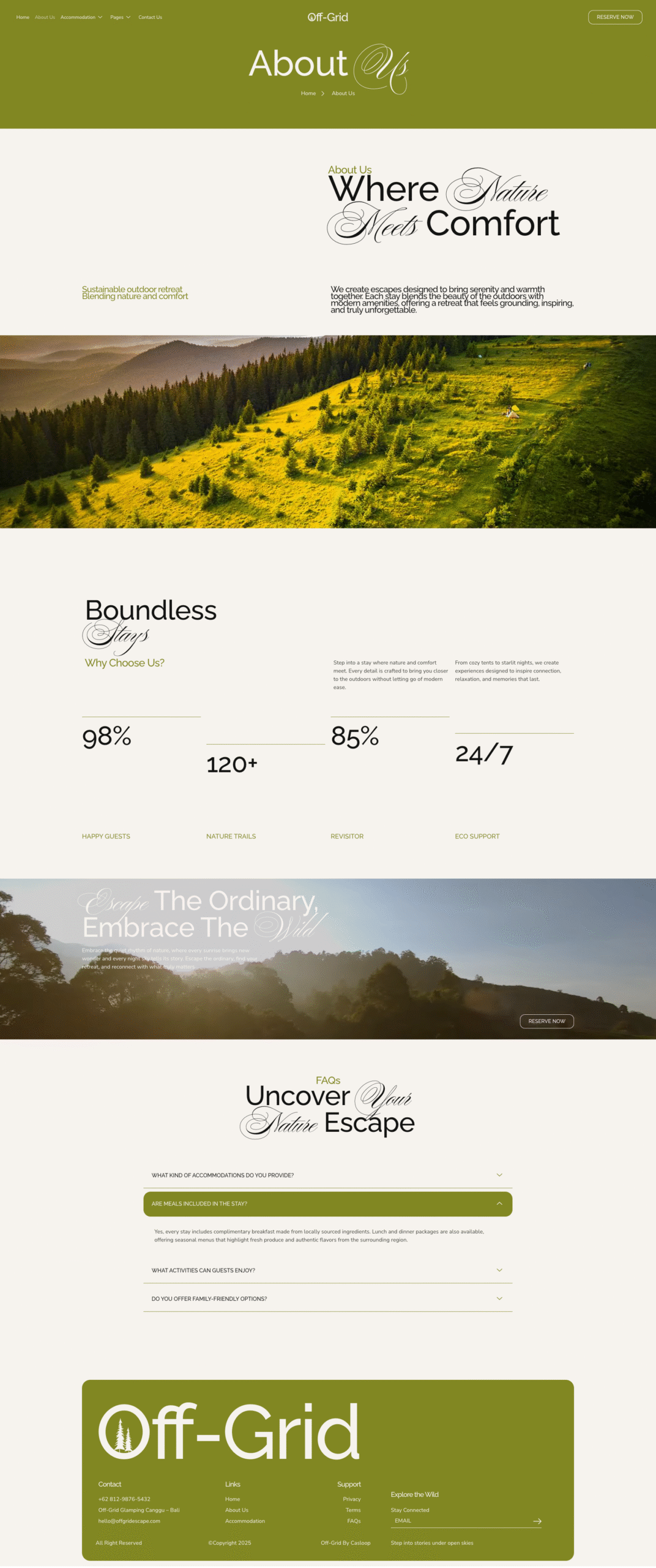 Off-Grid – Modern Natural Glamping Elementor Template Kit - Image 3