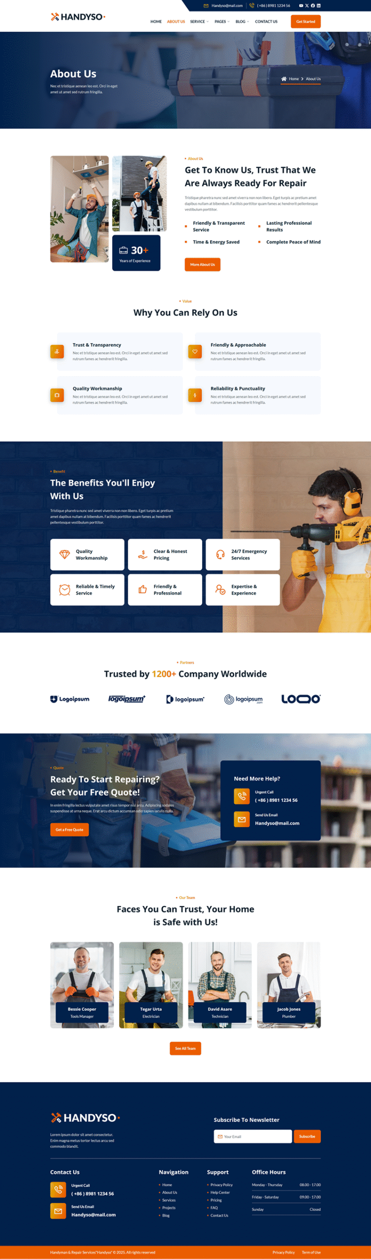 Handyso – Handyman and Repair Service Elementor Template Kit - Image 3