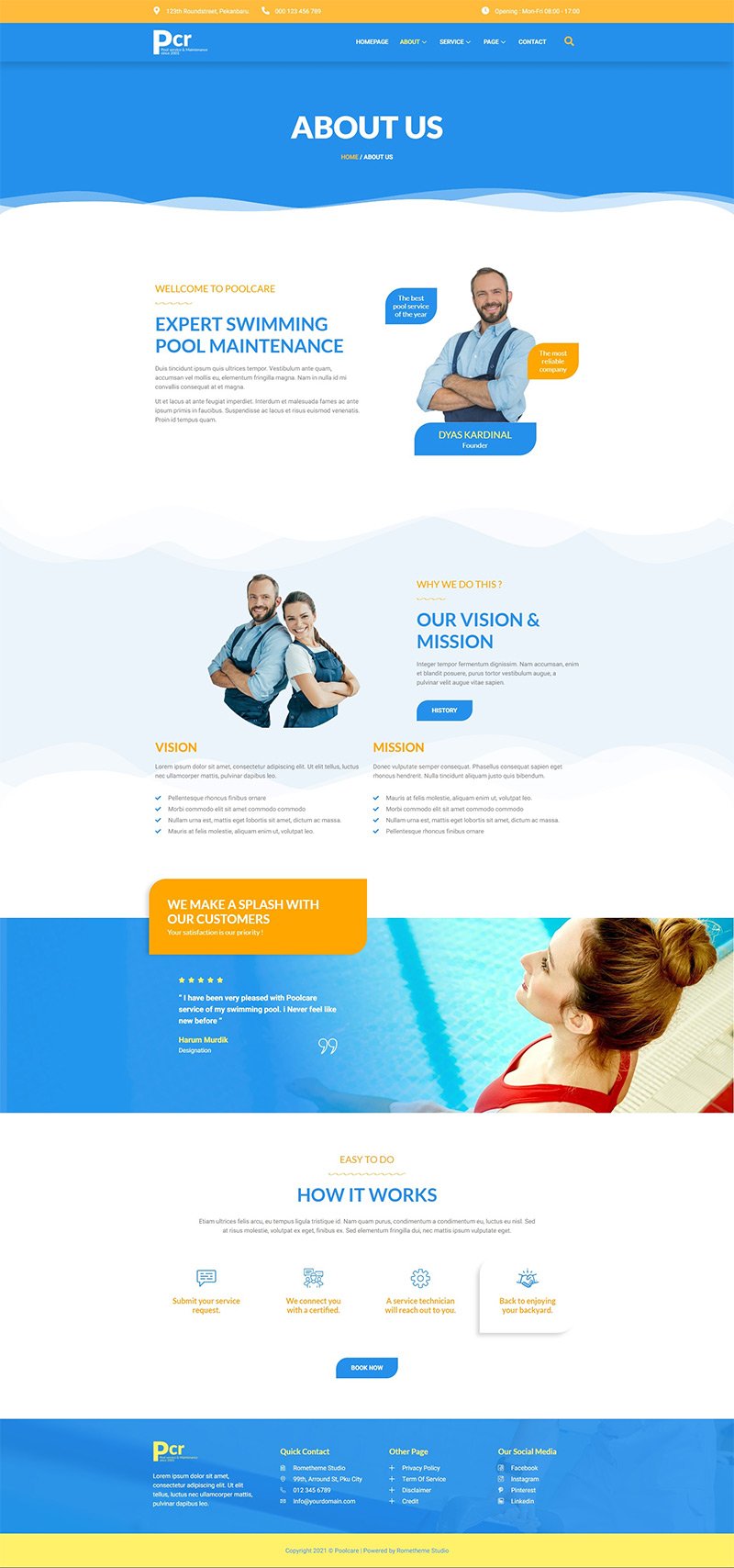 Poolcare – Swimming Pool Service and Maintenance Elementor Template Kit - Image 2