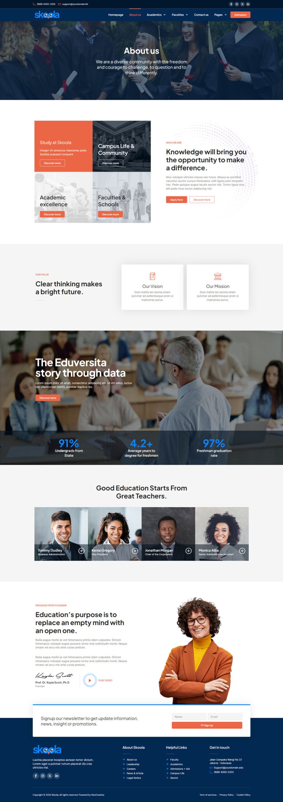 Skoola – University and School Elementor Pro Template Kit - Image 2
