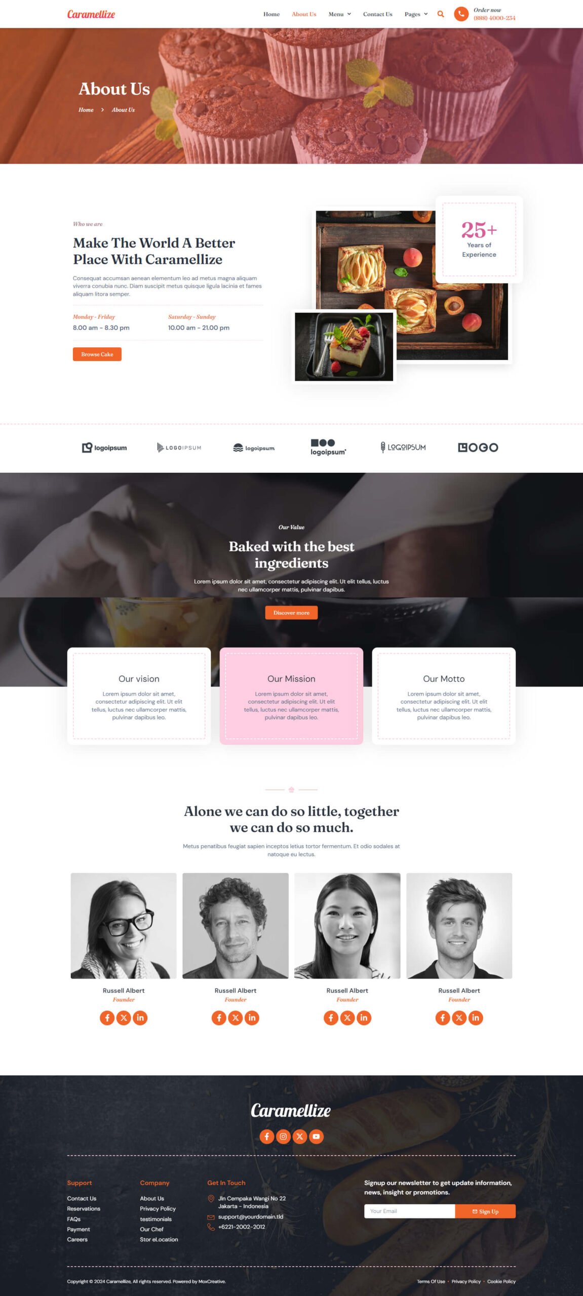 Caramellize – Bakery and Pastry Elementor Pro Template Kit - Image 2
