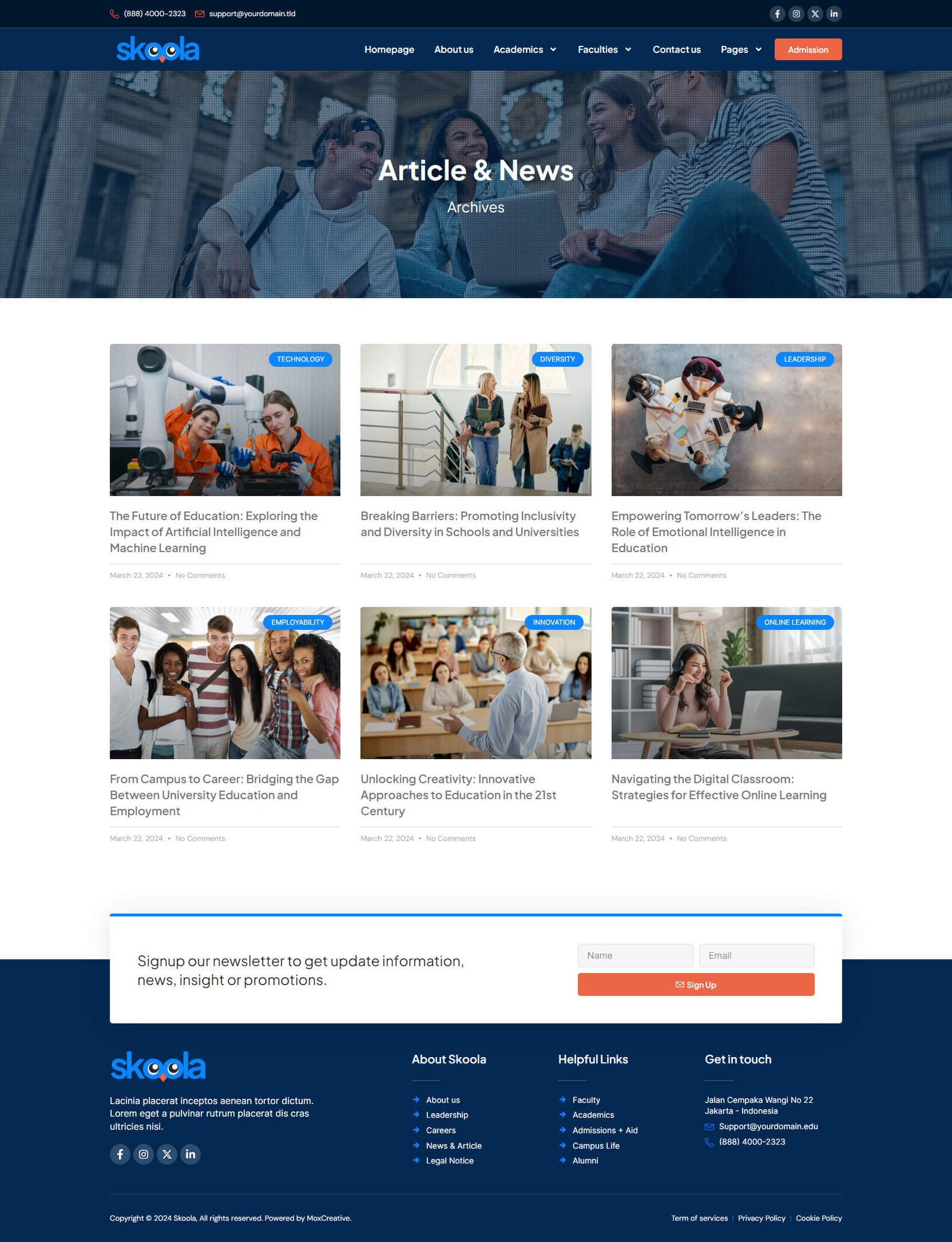 Skoola – University and School Elementor Pro Template Kit - Image 5