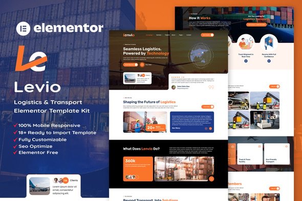 Lenvio – Logistics and Transport Service Elementor Template Kit