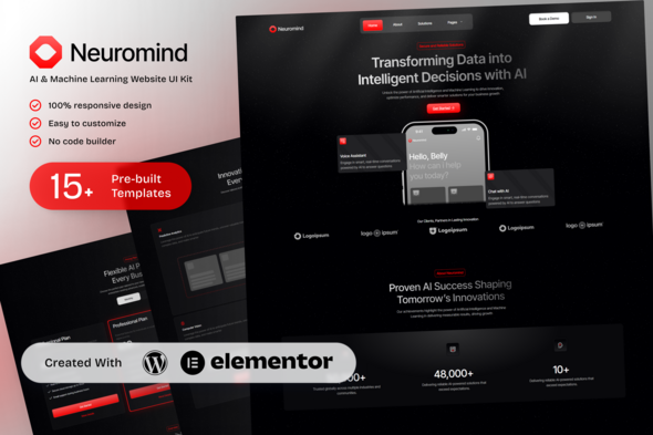 NeuroMind – AI and Machine Learning Elementor Template Kit