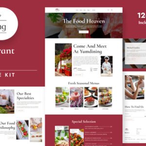 Yumdining – Restaurant and Café Elementor Template Kit