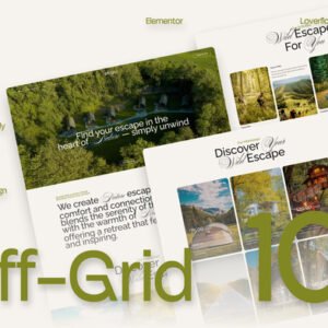Off-Grid – Modern Natural Glamping Elementor Template Kit