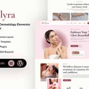 Clyra – Skincare and Dermatology Elementor Template Kit