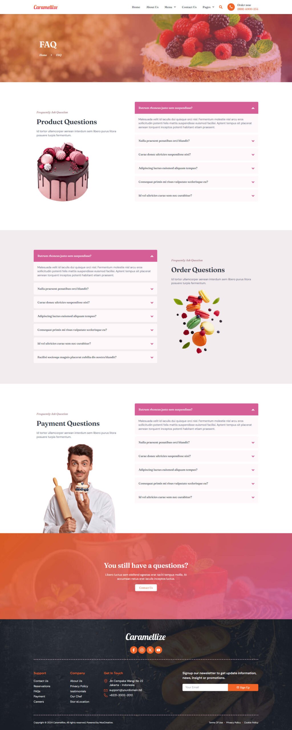 Caramellize – Bakery and Pastry Elementor Pro Template Kit - Image 5