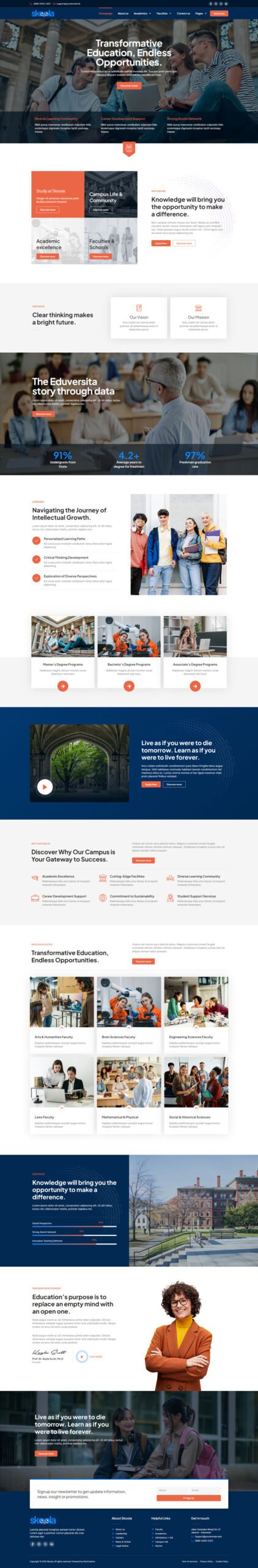 Skoola – University and School Elementor Pro Template Kit - Image 9