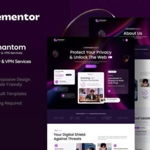 Phantom – Modern Proxy and VPN Services Elementor Template Kit