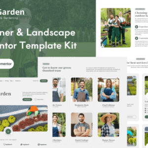 PuriGarden – Gardener and Landscape Elementor Pro Template Kit