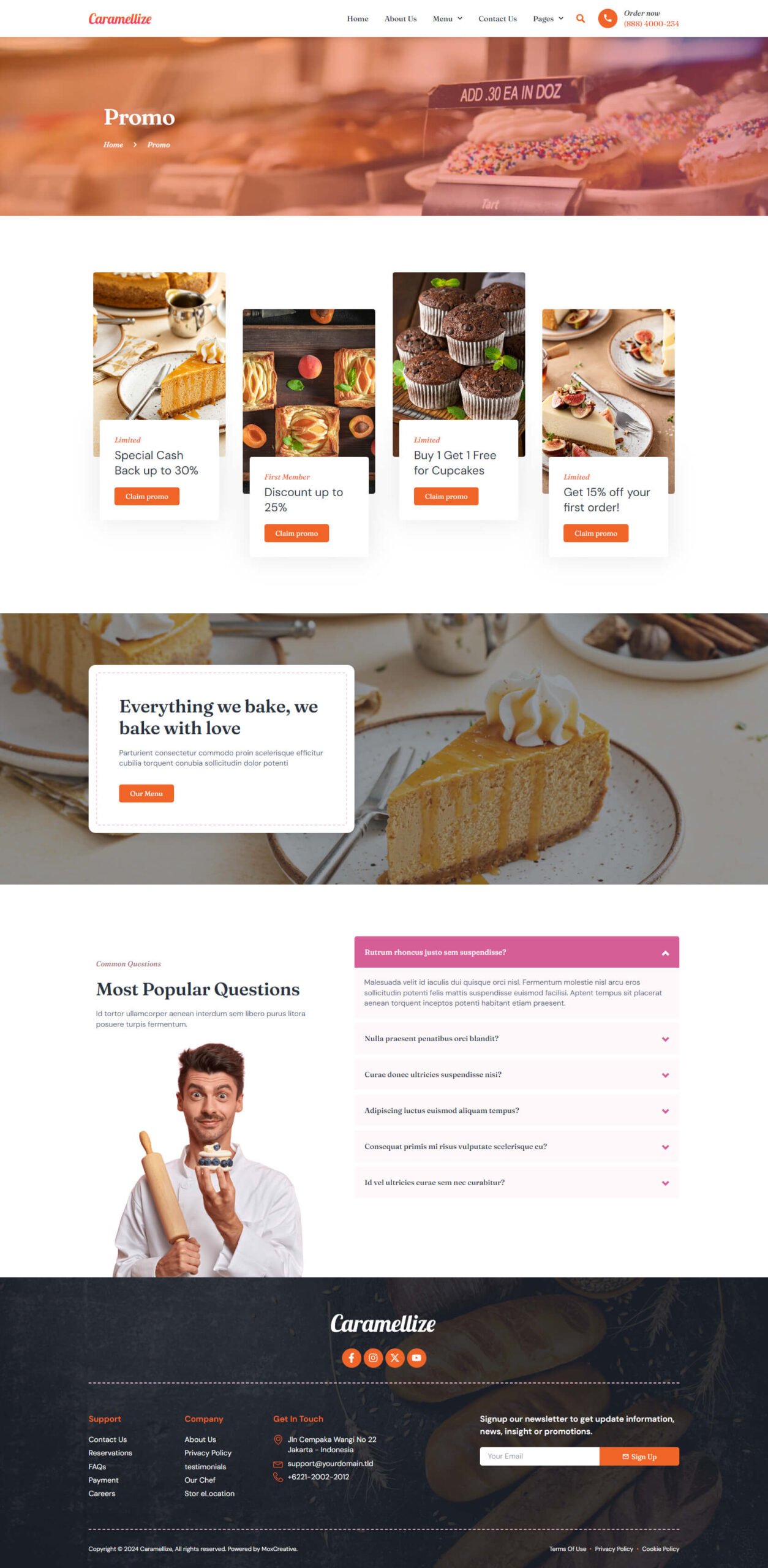 Caramellize – Bakery and Pastry Elementor Pro Template Kit - Image 9