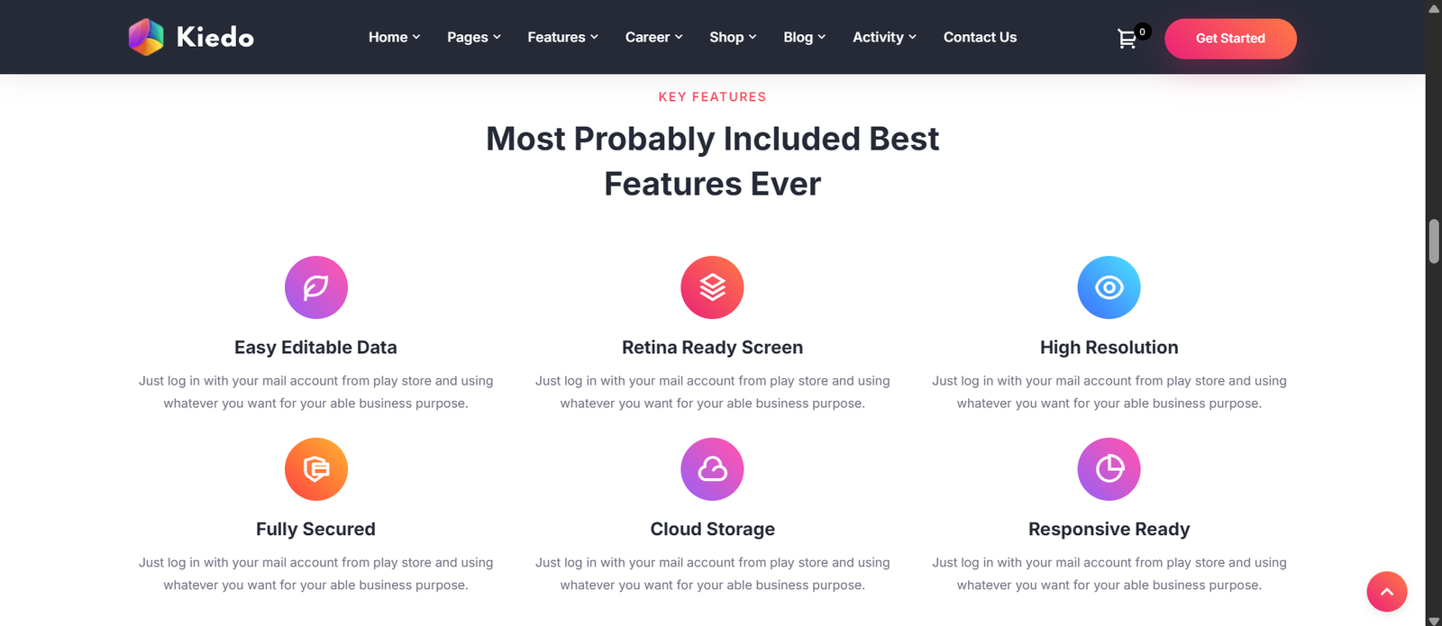 Kiedo - App & SaaS Software Landing Elementor WordPress Theme - Image 3