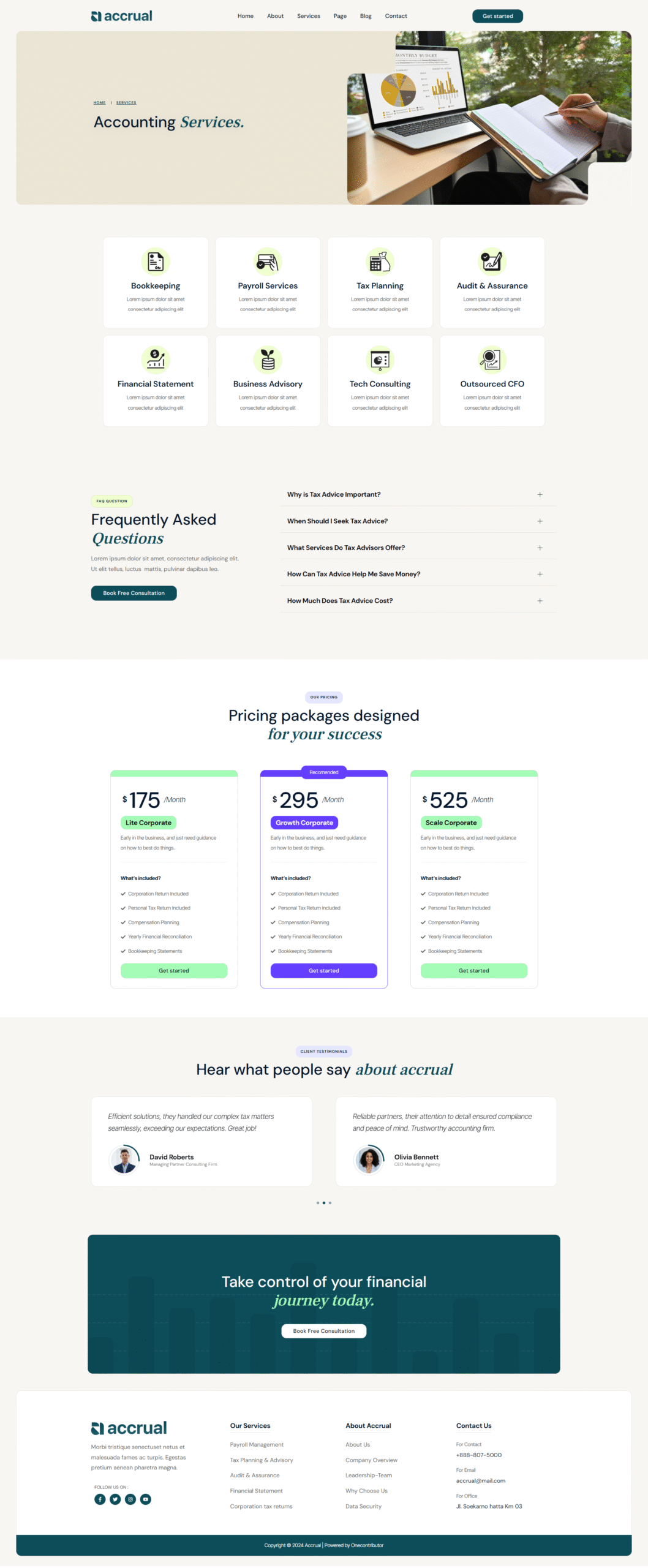 Accrual – Accounting and Finance Elementor Template Kit - Image 2