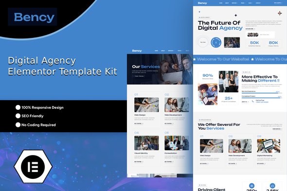 Bency – Digital Agency Elementor Template Kit