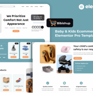 Bibishup – Baby and Kids Ecommerce Elementor Pro Template Kit