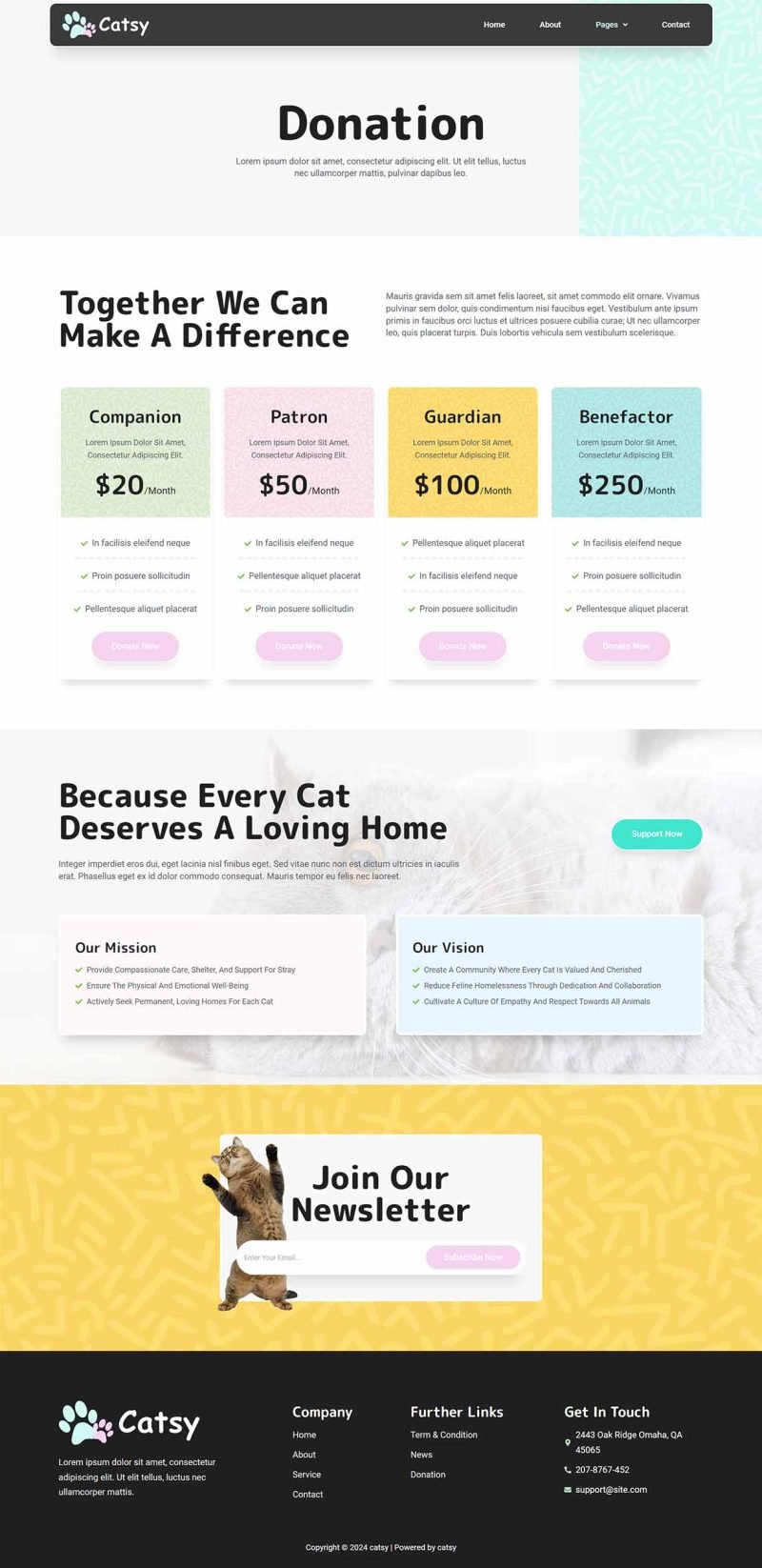 Catsy – Cat Rescue and Shelter Elementor Template Kit - Image 6