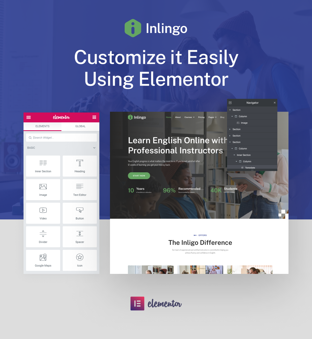 Inlingo – Professional English Course Elementor Template Kit - Image 2