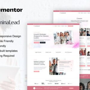 LuminaLead – Feminine Business Coaching Elementor Pro Template Kit