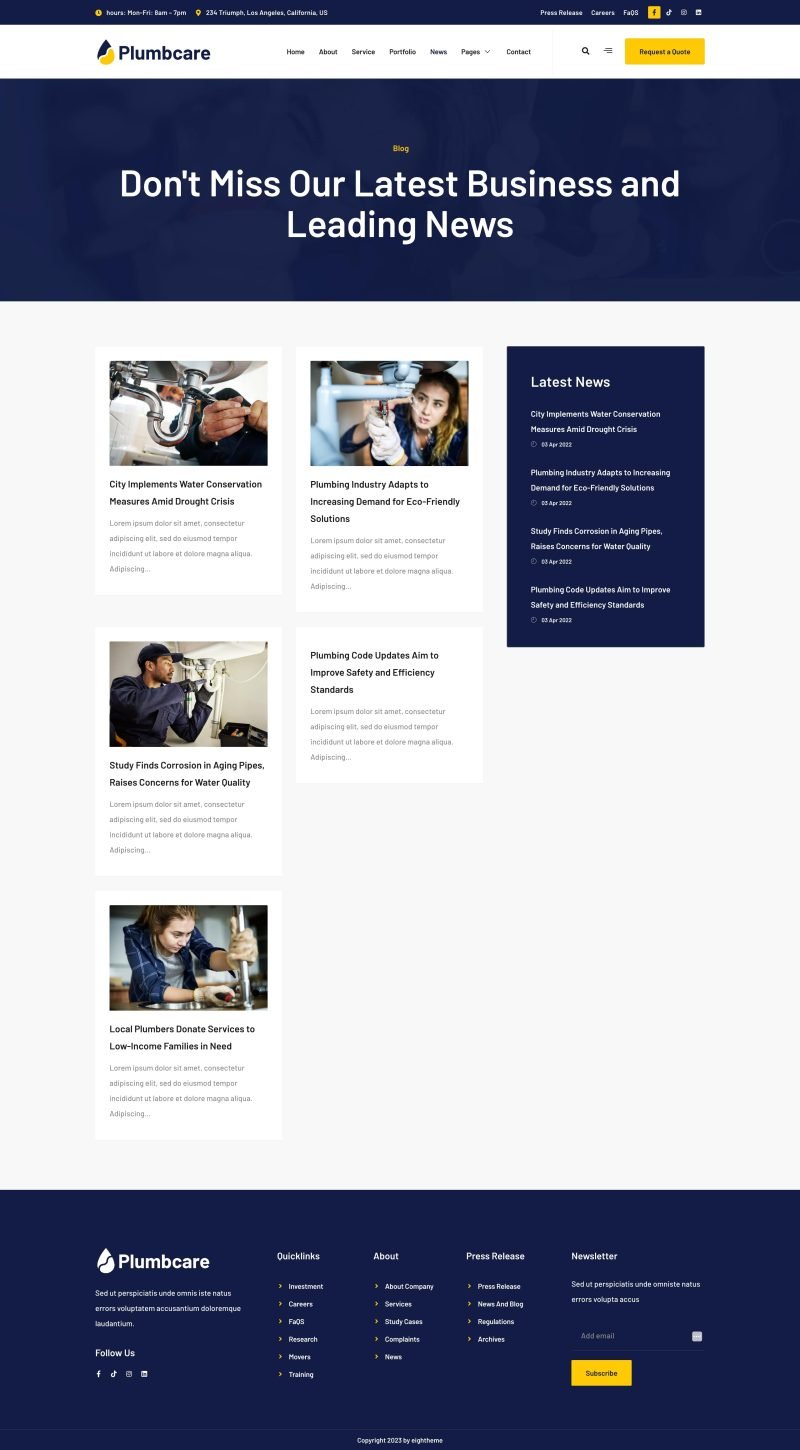PlumbCare – Plumbing Service Elementor Template Kit - Image 8