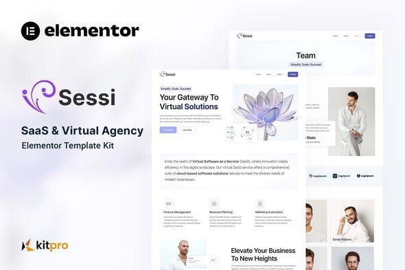 Sessi – Saas and Virtual Agency Elementor Template Kit