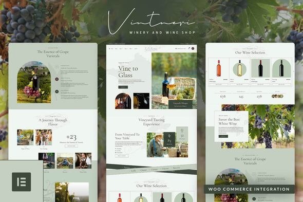 Vintneri – Wine Shop and Winery Elementor Pro Template Kit