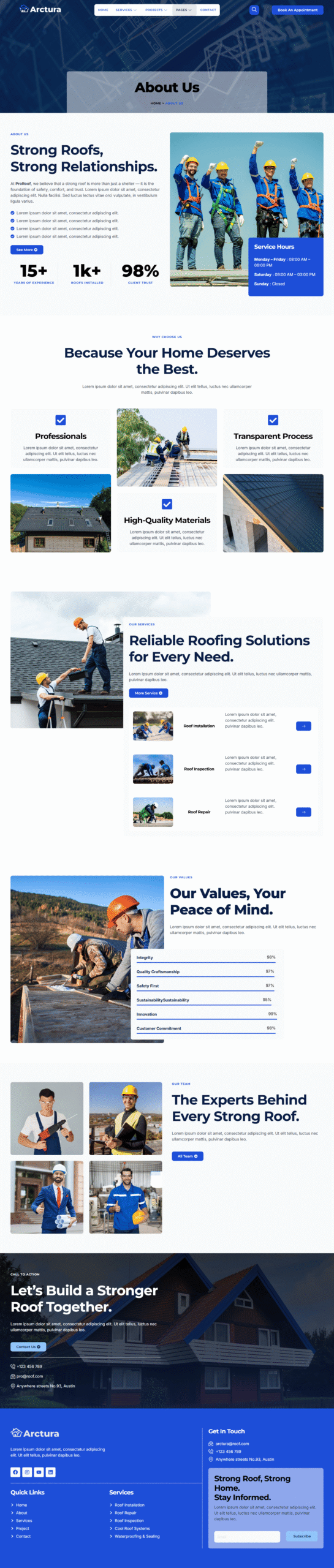 Arctura – Roofing Services Elementor Template Kit - Image 5