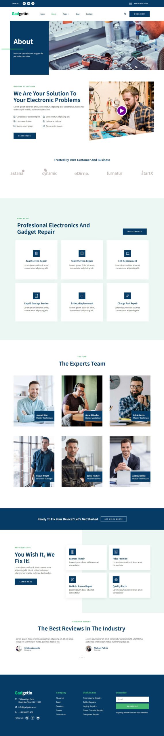 Gadgetin – Smartphone and Computer Repair Elementor Template Kit - Image 2