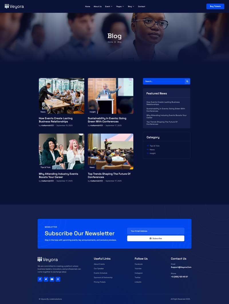 Veyora – Event and Conference Elementor Template Kit - Image 3