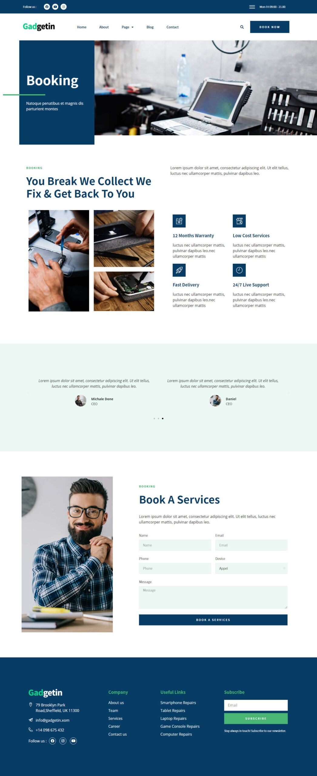 Gadgetin – Smartphone and Computer Repair Elementor Template Kit - Image 4