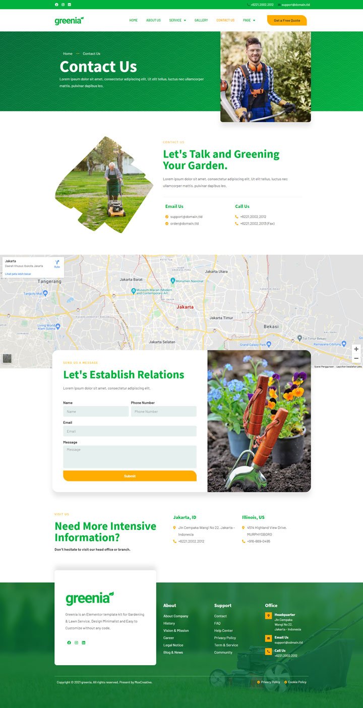 Greenia – Landscape and Gardening Elementor Template Kit - Image 5