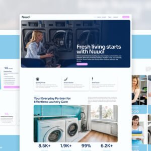 Nuuci – Modern Fresh Laundry Service Elementor Template Kit
