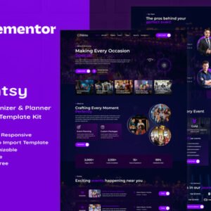 Eventsy – Event Organizer and Planner Elementor Template Kit