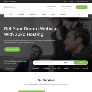 Zukahost – Domain and Web Hosting Template Kit