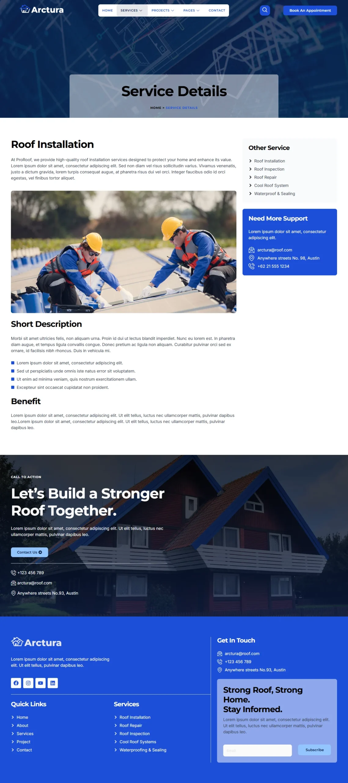 Arctura – Roofing Services Elementor Template Kit - Image 2