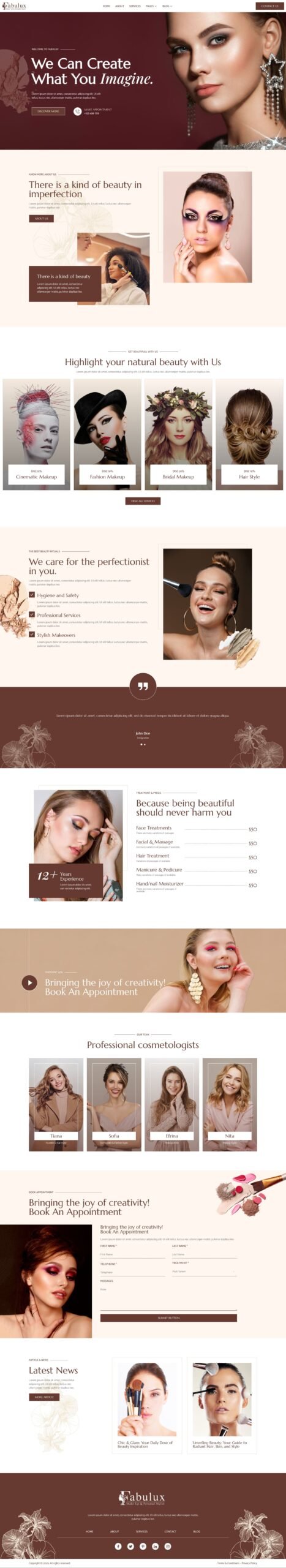 Fabulux – Makeup and Beauty Elementor Template Kit - Image 2