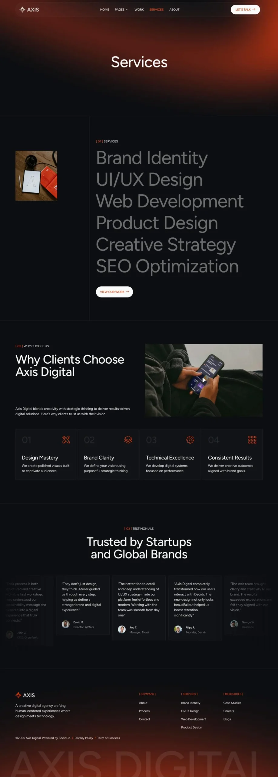 Axis – Creative Digital Agency and Portfolio Elementor Template Kit - Image 2