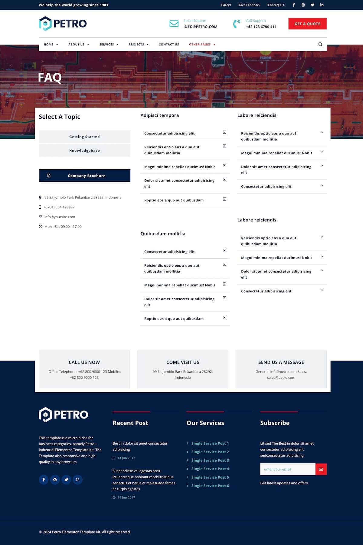 Petro – Industrial Elementor Template Kit - Image 2